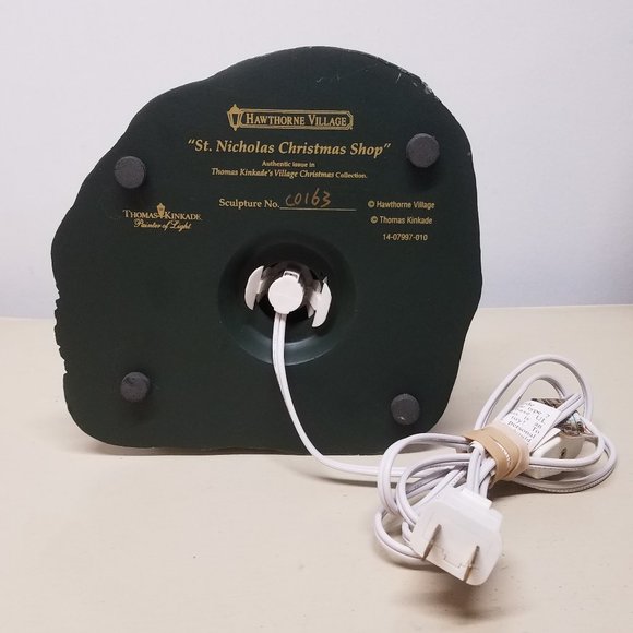 St Nicholas Christmas Shop Light Up Thomas Kinkades Village Christmas - Picture 8 of 13